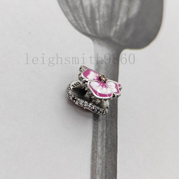 Pandora Pink Pansy Flower Charm - Picture 4 of 5